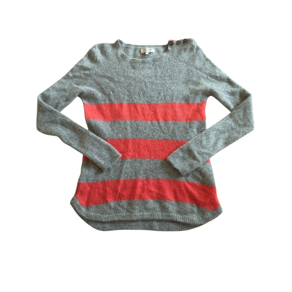 Chinti & Parker Super Soft Casmere Striped Minimalist Quiet Luxury Sweater sz M